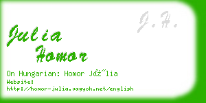 julia homor business card